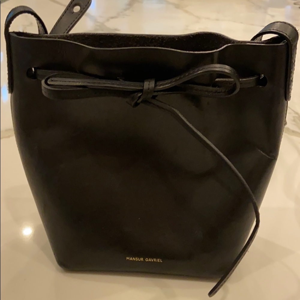 Mansur Gavriel Mini Mini Black Bucket Bag